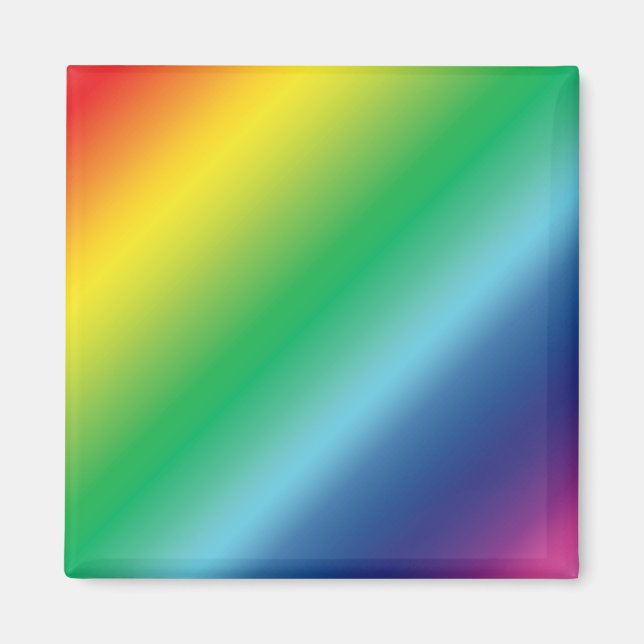 Pride lgbtq lgbt rainbow colours pattern magnet (Front)
