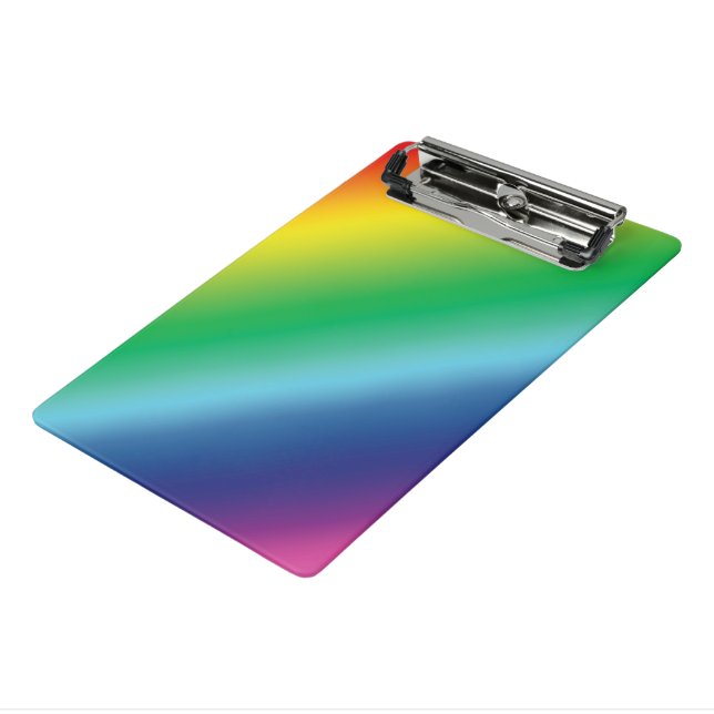 Pride lgbtq lgbt rainbow colours pattern mini clipboard (Angled3)