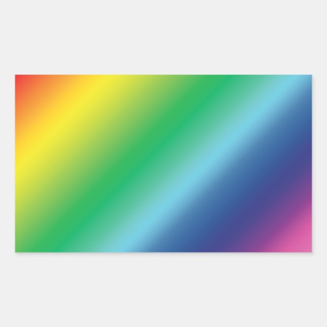 Pride lgbtq lgbt rainbow colours pattern rectangular sticker (Front)