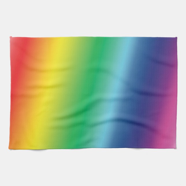 Pride lgbtq lgbt rainbow colours pattern tea towel (Horizontal)