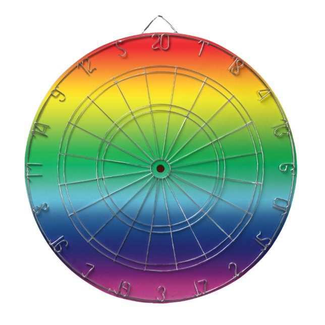 Pride lgbtq lgbt rainbow colours shades cool rad dartboard (Front)