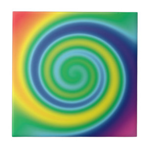 Pride lgbtq lgbt rainbow colours swirl cool ceramic tile