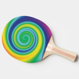 Pride lgbtq lgbt rainbow colours swirl cool rad ping pong paddle
