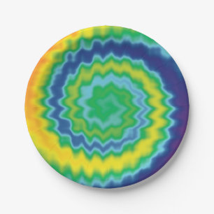 Pride lgbtq lgbt rainbow colours swirl tie dye paper plate