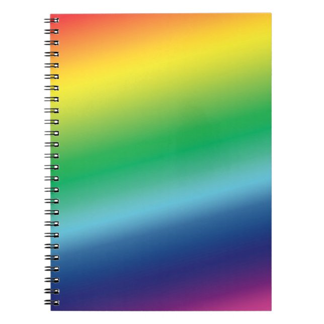 Pride lgbtq lgbt rainbow flag colour pattern spira notebook (Front)