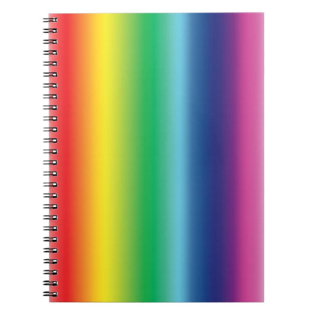 Pride lgbtq lgbt rainbow flag colour pattern spira notebook (Front)