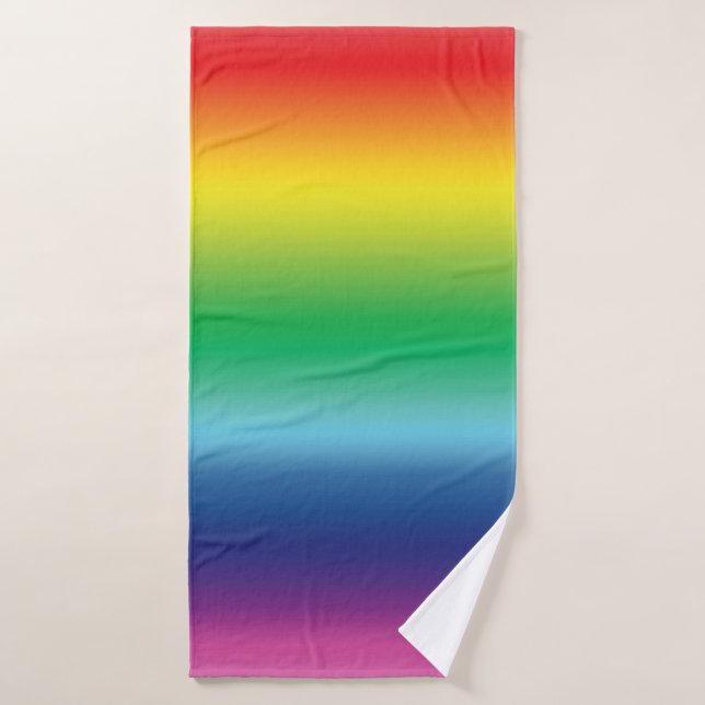 Pride lgbtq lgbt rainbow gay flag colours bath towel set (Bath Towel)