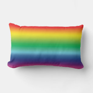 Pride lgbtq lgbt rainbow gay flag colours lumbar cushion