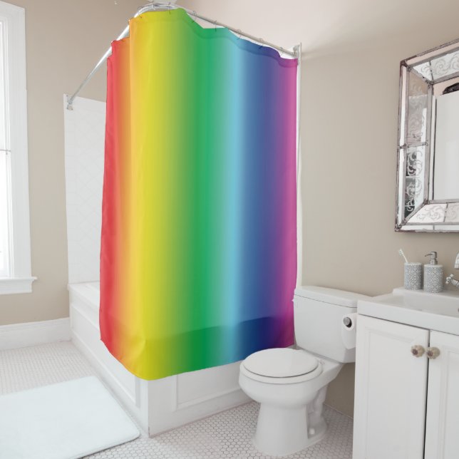 Pride lgbtq lgbt rainbow gay flag colours shower curtain (In Situ)