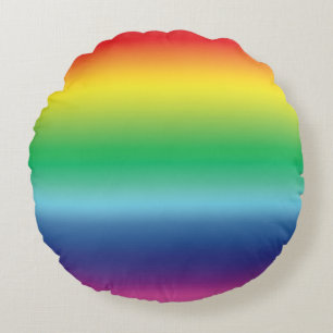 Pride lgbtq lgbt rainbow queer gay flag colours round cushion