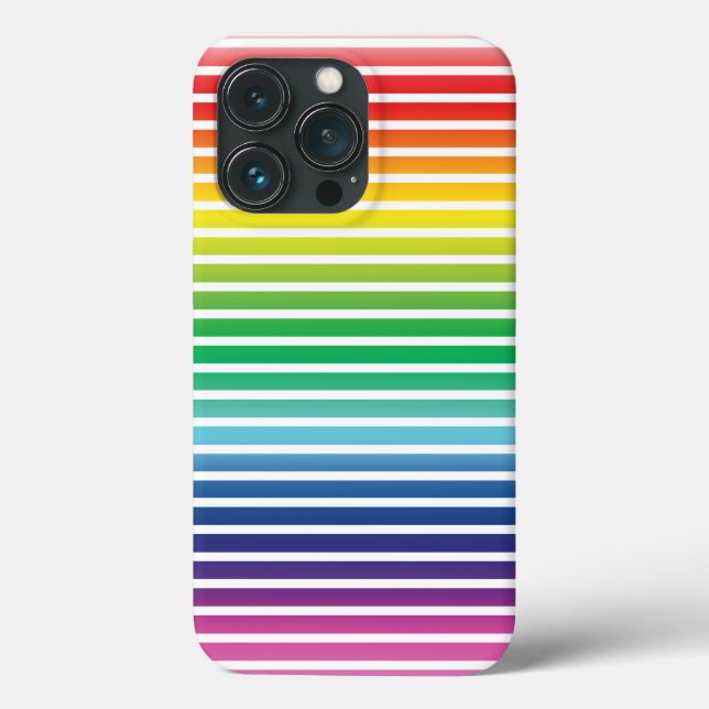 Pride lgbtq lgbt rainbow white stripes pattern Case-Mate iPhone case (Back)