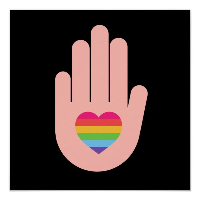 Pride lgbtq queer love. rainbow colour        poster (Front)