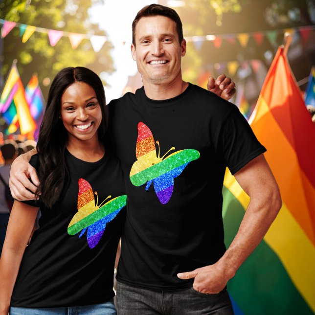 Pride LGBTQA+ rainbow butterfly T-Shirt (Creator Uploaded)