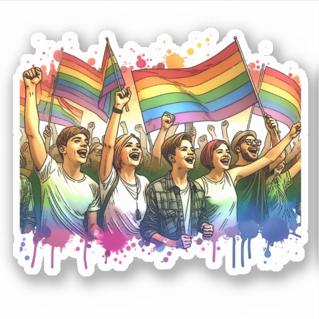 Pride | LGBTQIA + People and Flags (Front)