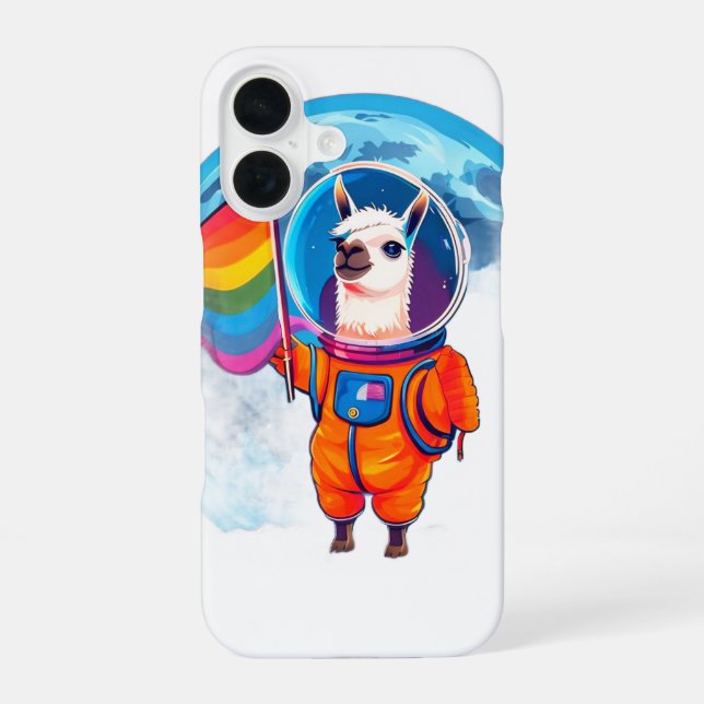 Pride Llama iPhone 16 Case (Back)