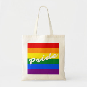 Pride Logo LGBT 6-Stripe Rainbow Gay Pride Flag Tote Bag