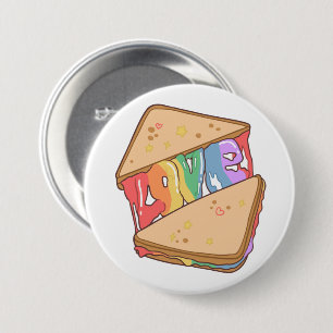 Pride. Love is love. Cute love. Rainbow gay 7.5 Cm Round Badge