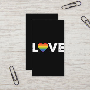 Pride Love is Love Gay Equality Rainbow LGBTQ Business Card