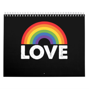 Pride Love is Love Gay Equality Rainbow LGBTQ  Calendar