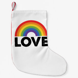 Pride Love is Love Gay Equality Rainbow LGBTQ  Small Christmas Stocking