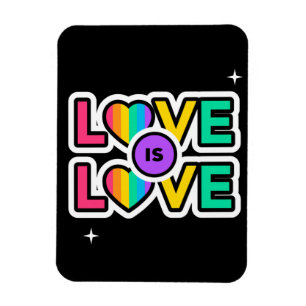 Pride. Love is love. Gay Rainbow colours         Magnet