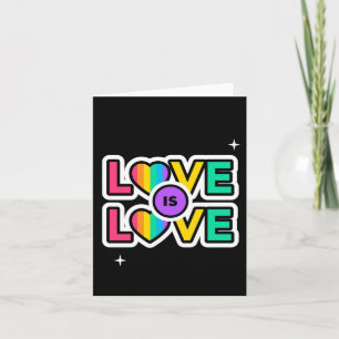 Pride. Love is love. Gay Rainbow colours Note Card