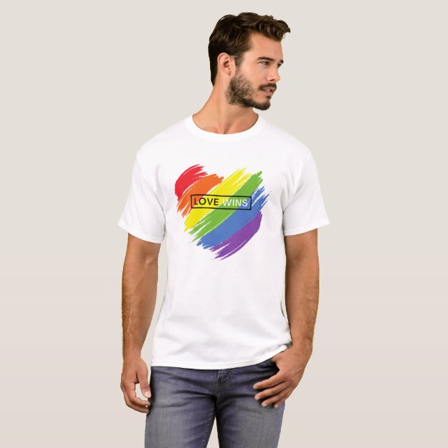 PRIDE LOVE LGBTQ+ TSHIRT-COTTON TSHIRT (Front Full)
