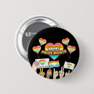 Pride love. Love is fair. Pride month. 6 Cm Round Badge