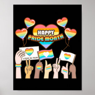 Pride love. Love is fair. Pride month. Poster