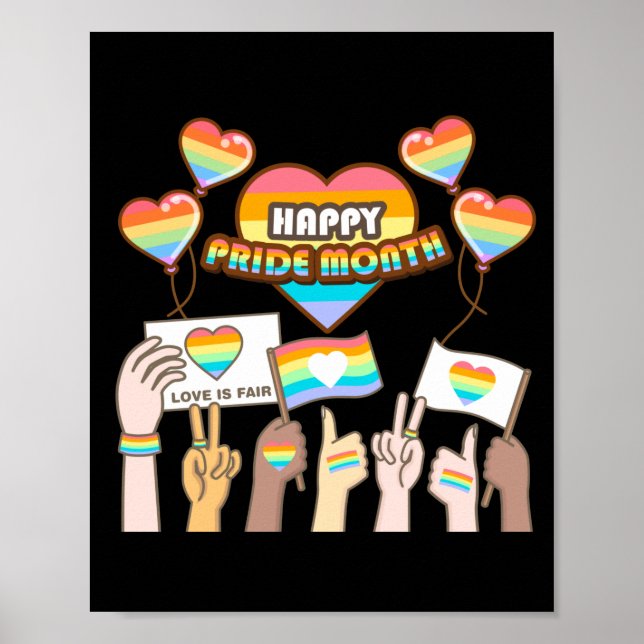 Pride love. Love is fair. Pride month. Poster (Front)