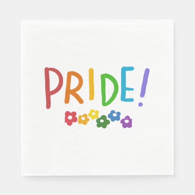 Pride Love Proud Love Sticker  Napkin (Front)