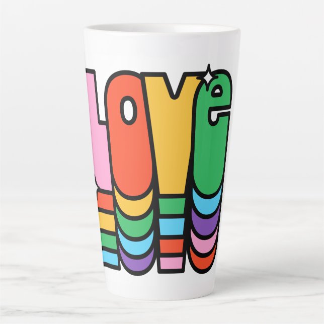 Pride- love rainbow colour. love is love.      cof latte mug (Front)