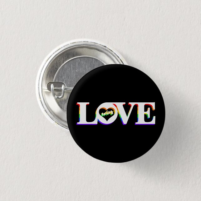 Pride Love Wins  3 Cm Round Badge (Front & Back)