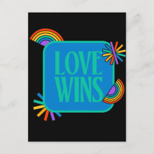 Pride- love wins. Gay rainbow lgbt Postcard