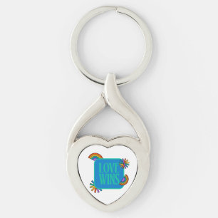 Pride- love wins. Gay rainbow lgbtq            Key Ring