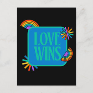 Pride- love wins. Gay rainbow lgbtq Postcard