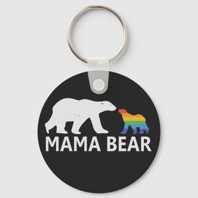  Pride Mama Bear Proud Mum Lgbt Mama Bear Key Ring (Front)