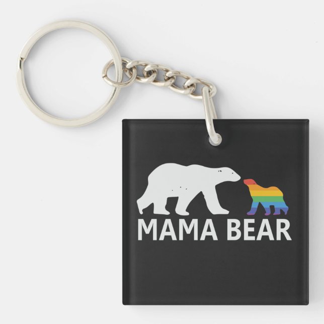 Pride Mama Bear Proud Mum Lgbt Mama Bear Key Ring (Front)