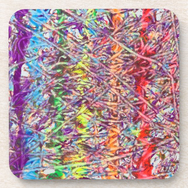 Pride Marble Artwork Button Coaster (Front)
