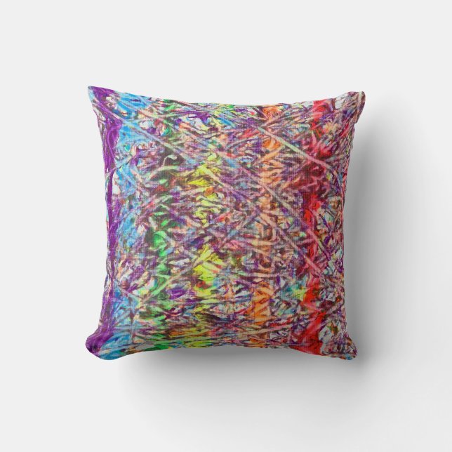Pride Marble Artwork Button Cushion (Front)
