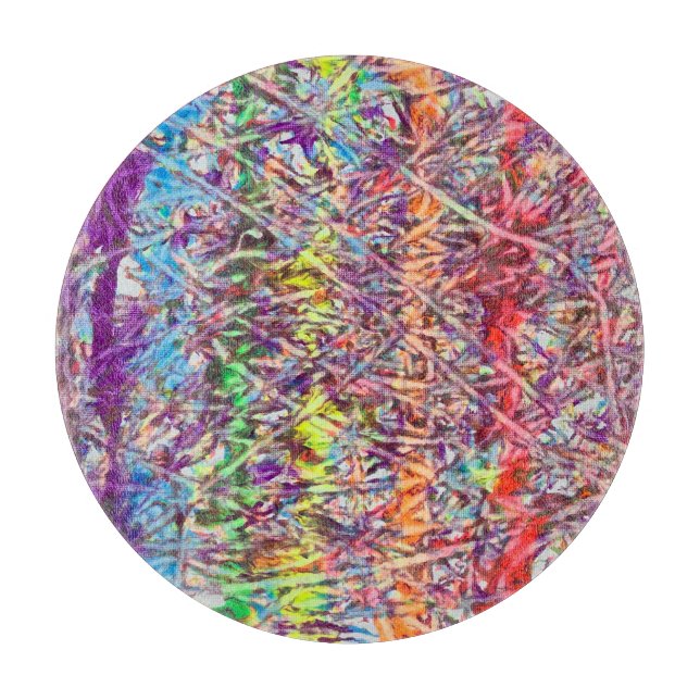 Pride Marble Artwork Button Cutting Board (Front)