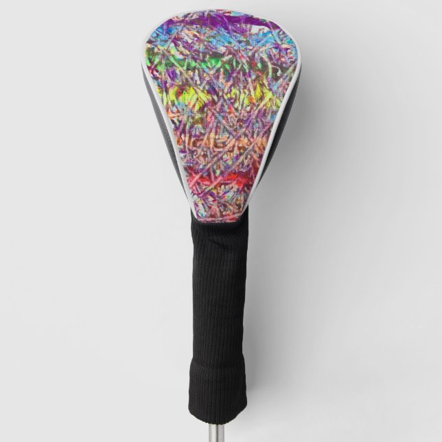 Pride Marble Artwork Button Golf Head Cover (Front)