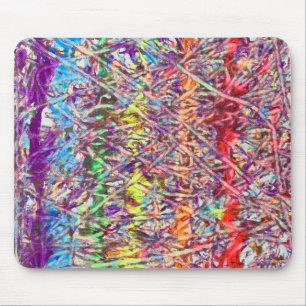 Pride Marble Artwork Button Mouse Pad