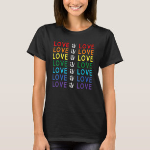 Pride March Rainbow Lgbt Equality Love Is Love T-Shirt