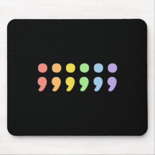Pride Mental Health Semicolon Lgbtqia+ Lgbt Pastel Mouse Pad