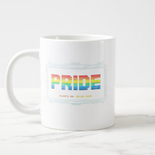 PRIDE Mode: Always On – Rainbow Tech Pride Design Large Coffee Mug