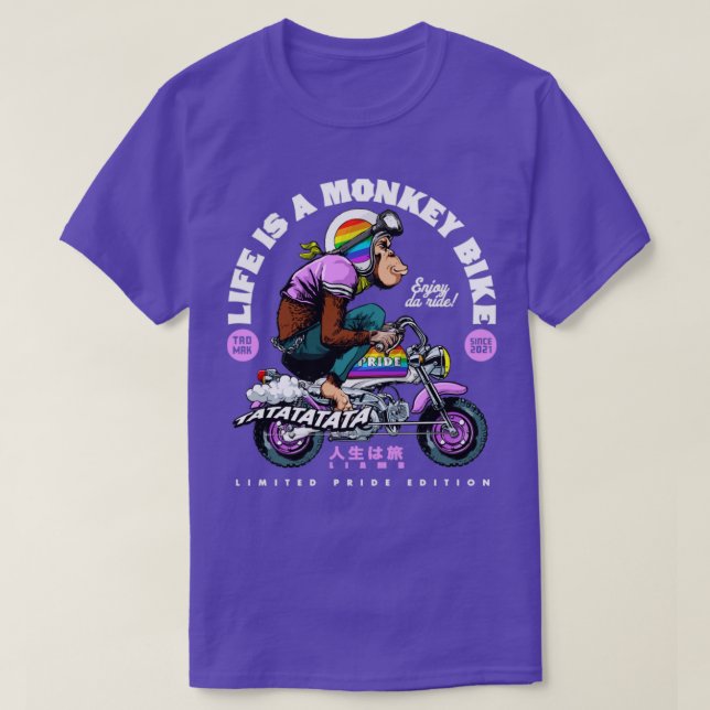Pride Monkey Bike Edition T-Shirt (Design Front)