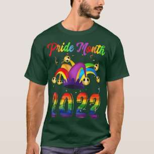 Pride Month 2022 Lgbtq Jester Hat Rainbow Flag Gay T-Shirt