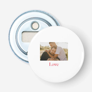 Pride month add gay couple photo name love LQBTQ  Bottle Opener