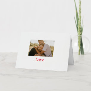 Pride month add gay couple photo name love LQBTQ Foil Holiday Card